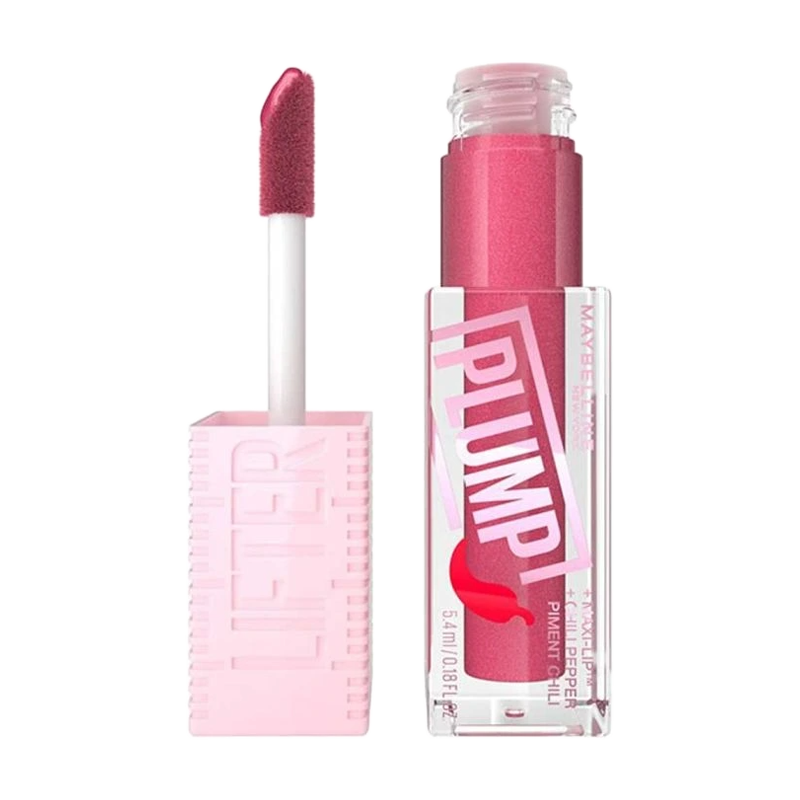 Buzëkuq i lëngshëm Maybelline Maxi Lip + Chilli Pepper, 002 Mauve Bite, 5.4 ml