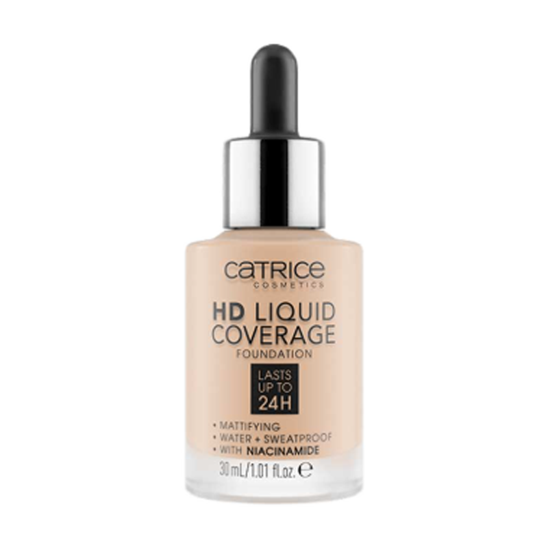 Krem pudër Catrice HD Liquid Coverage, 030 Sand Beige, 30 ml